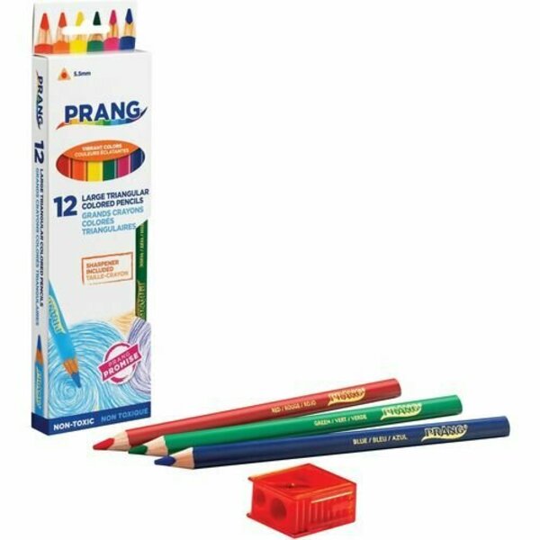 Dixon Ticonderoga Triangular Colored Pencils, Non-Toxic, Assorted DIX25120